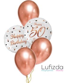   Héliumos luficsokor szülinapra - 50-es - INGYENES GLS szállítással