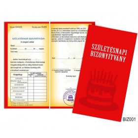 Bizonyítvány, születésnapi bizonyítvány 