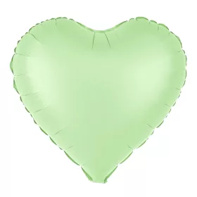 Egyszínű szív lufi 18" 45cm Pisztácia zöld