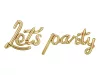 Fólia lufi - Let's party! Arany felirat, csak csak levegővel tölthető, 230x80cm