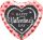 Fólia lufi 18" 46cm "Happy Valentines Day " szív