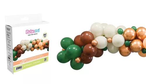 BALONEVI DIY girland, Jungle színek