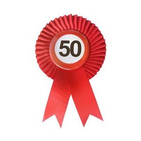   Szalagos kitűző számos, Sebességkorlátozó számmal, 50-es, 24237