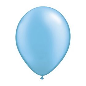   Qualatex 11" (28cm-es) Latex léggömb, pearl színek gyöngyház azúrkék lufi, pearl azure blue