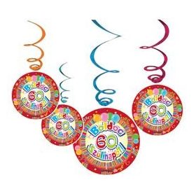   Boldog születésnapot! függő dekoráció, Boldog 60. szülinapot!, 33343