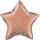 Egyszínű csillag fólia lufi 20" 50cm Glitteres Csillogó Rosegold/Rózsaarany Csillag , 88949 