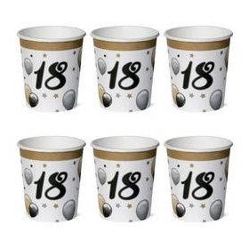 Papírpohár 18-as számmal, 250ml 6db, Elegáns, 23353