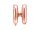 Betű lufi 14" 35cm rosegold fólia betű, H betű, levegővel tölthető