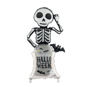 Óriás lufi 47" 120cm csontváz, Halloween