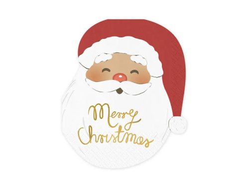 Szalvéta Mikulás, Karácsony - 16x13cm