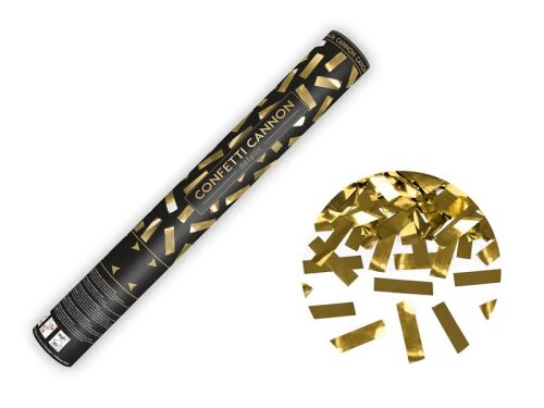 Konfetti ágyú 40cm arany téglalapokat kilövő