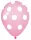 BALONEVI lufi, 12" 30cm, 8db/cs, Pöttyös, Rózsaszín