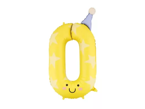 Számos lufi 34" 86cm óriás színes szám, számjegy 0