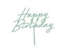 Tortabeszúró, tortadísz, Happy Birthday, pasztell zöld