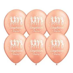   Lánybúcsúra latex lufi 11" 28cm  6db Lánybúcsú Party