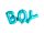 Fólia lufi - BOY kék felirat, csak levegővel tölthető, 65x29cm