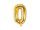 Betű lufi 14" 35cm arany fólia betű, O betű, levegővel tölthető