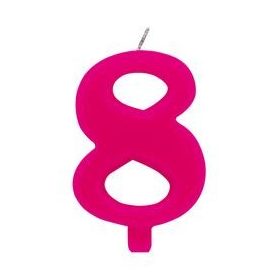 Számgyertya, csillagszórós, rózsaszín, 8-as, 50908