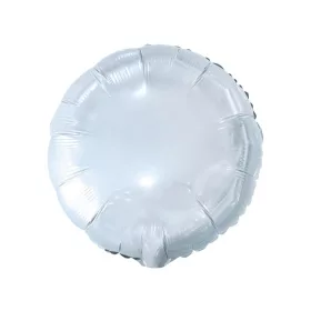 Egyszínű kerek lufi 18" 45cm Fehér, 