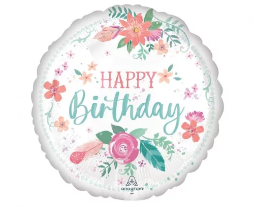 Szülinapi lufi 18" 45cm Happy Birthday, Majom, csimpánz