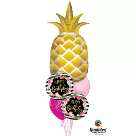   Héliumos luficsokor szülinapra Ananász, Ananas, Happy Birthday - INGYENES GLS szállítással