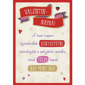 Cardex Valentin napi képeslap borítékkal