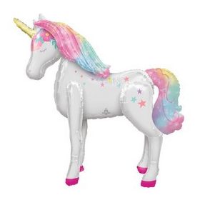   Óriás álló lufi, sétáló 46 inch 116 cm, Unikornis, levegővel tölthető, n4308201