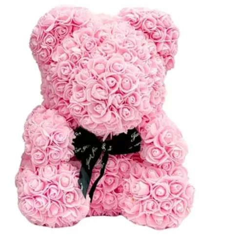 Virágmaci, Rózsamaci, 24cm, Rózsaszín