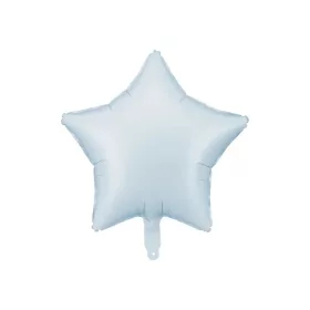   Egyszínű csillag lufi 19" 48cm pasztell ködkék, csillag