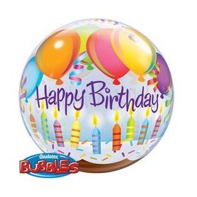 Szülinapi Bubbles lufi 22" 56cm   Happy Birthday