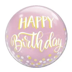 Szülinapi Bubbles lufi 22" 56cm Happy Birthday