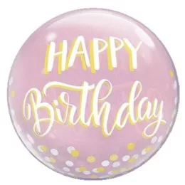 Szülinapi Bubbles lufi 22" 56cm Happy Birthday