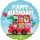 Szülinapi lufi 18" 45cm Happy Birthday Bus