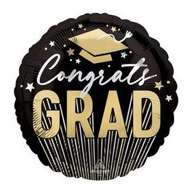 Ballagási fólia lufi 18" 45cm Congrats Grad