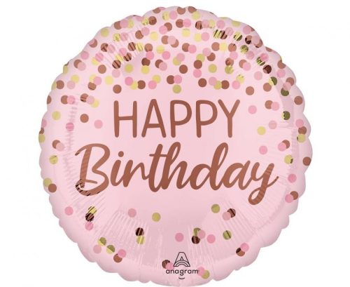 Szülinapi fólia lufi 17" 43cm Happy Birthday