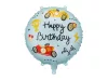 Szülinapi lufi 18" 45cm Happy Birthday, autós