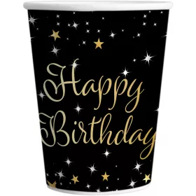 Papírpohár Happy Birthday 2,5dl, 8db 