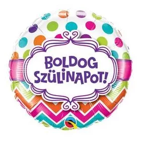 Szülinapi lufi 18" 45cm Boldog Szülinapot, 57757