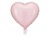Egyszínű szív fólia lufi 18" 45cm rózsaszín szív
