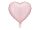 Egyszínű szív fólia lufi 18" 45cm rózsaszín szív