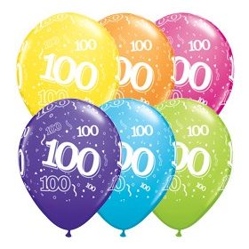   Szám, Számos latex lufi 11" 28cm 6db 100-as lufi, 17916