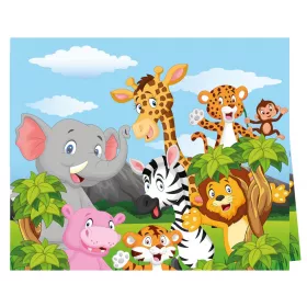 Műanyag asztalterítő 180x120cm, Szafari