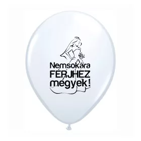   Lánybúcsúra latex lufi 11" 28cm  6db Nemsokára férjhez megyek