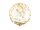 Orbz fólia gömb lufi 16" 40cm buborék, arany konfetti mintával