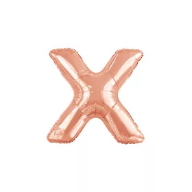Betű lufi 34" 86cm óriás Rosegold betű, X betű, 