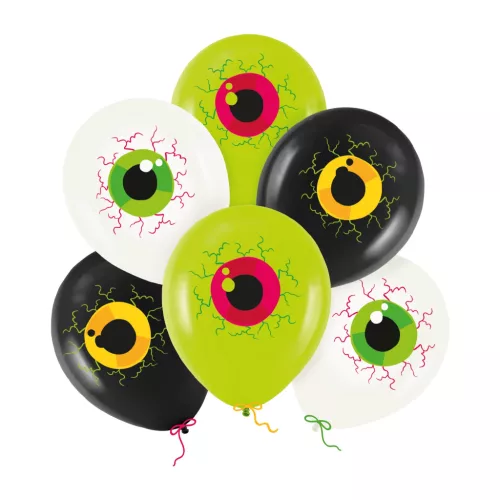 Halloween latex lufi 11" 28cm, 6db