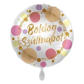 Szülinapi lufi 17" 42cm Boldog Szülinapot, mpr-70255