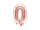 Betű lufi 16" 40cm rosegold fólia betű, O betű, levegővel tölthető