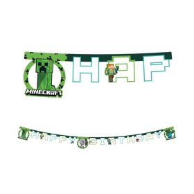 Betűfüzér Happy Birthday felirat, Game, Minecraft