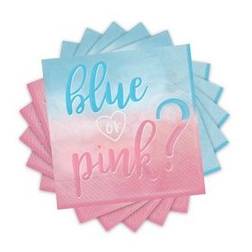 Szalvéta babaváróra 33x33cm 16db Blue or Pink, a512703